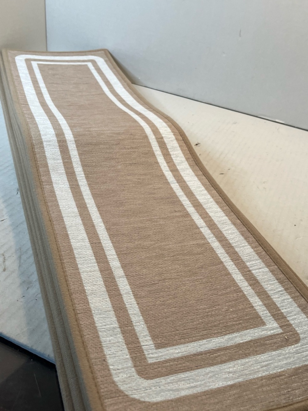 Carpet stair treads. Self adhesive total of 7 new